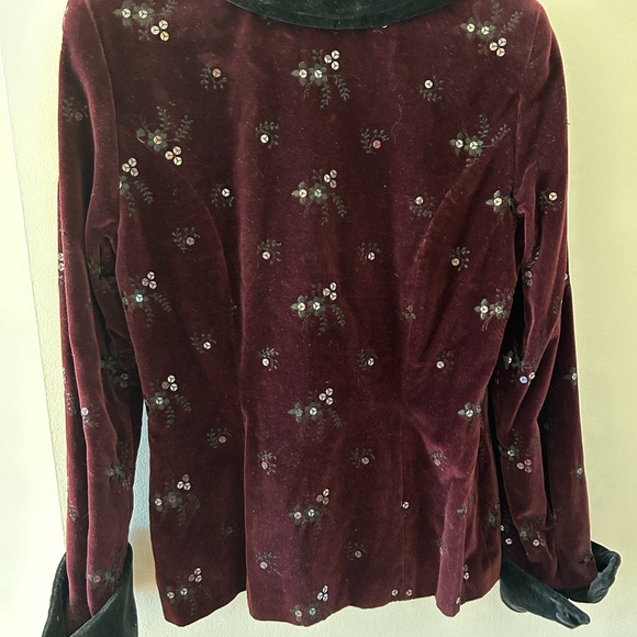 Monsoon London Purple and Black Velvet Sequined Jacket - Picture 3 of 9